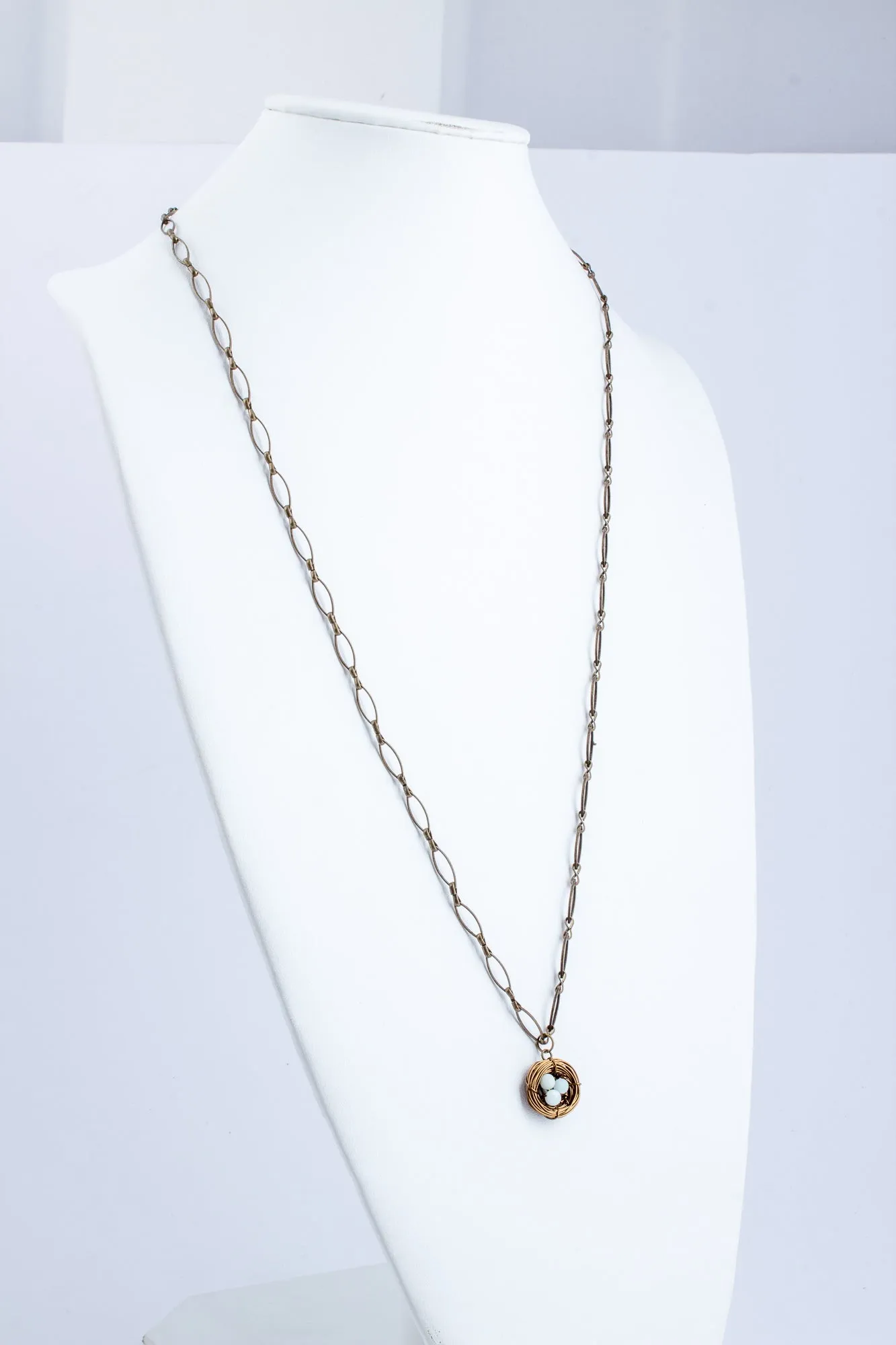 Handmade Birds Nest Pendant Necklace