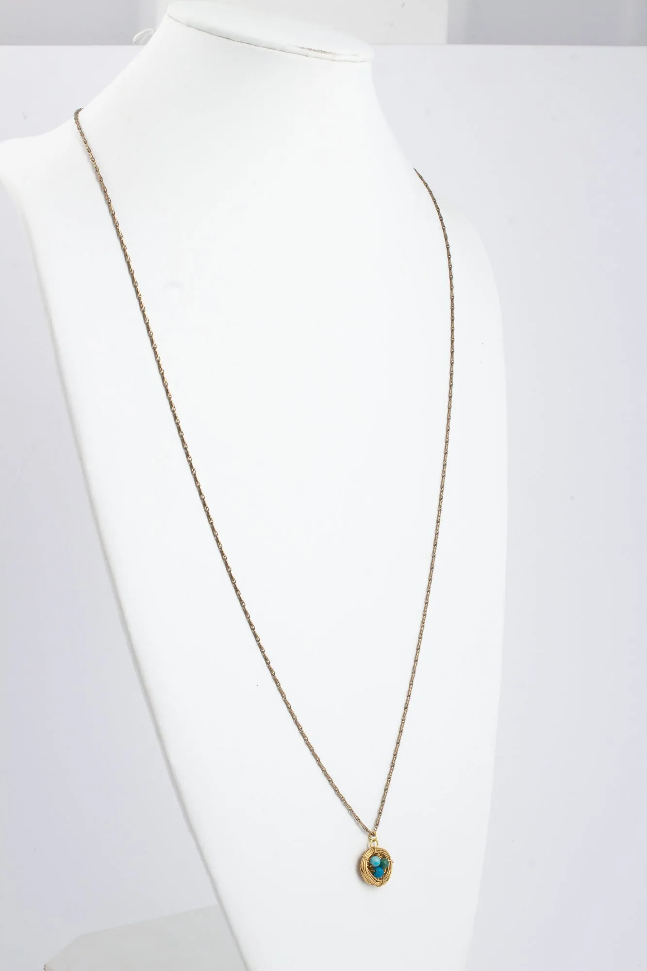 Handmade Birds Nest Pendant Necklace