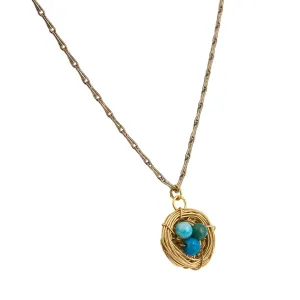 Handmade Birds Nest Pendant Necklace