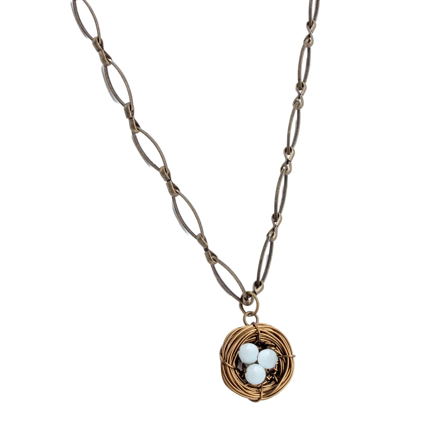 Handmade Birds Nest Pendant Necklace