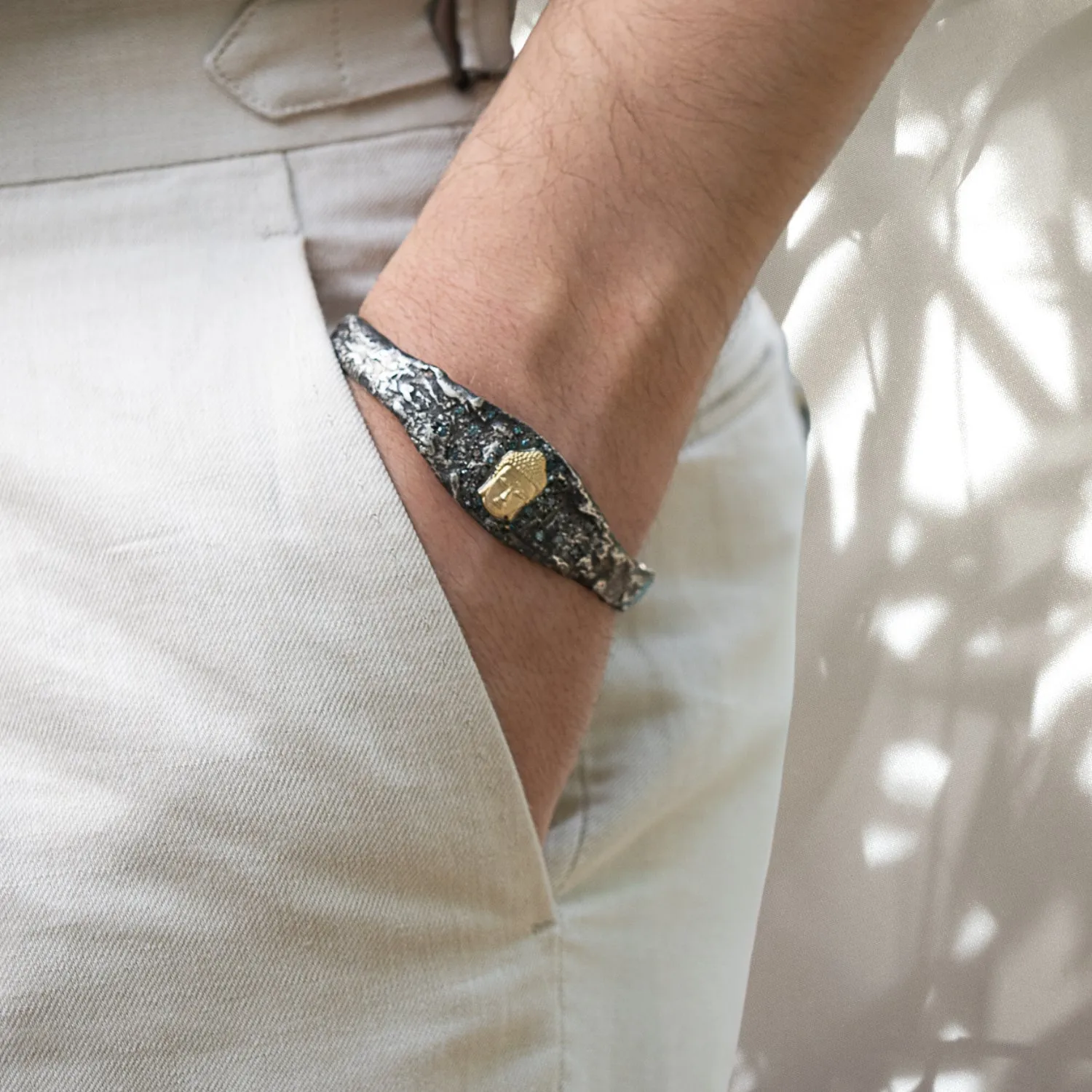 Handmade Buddha Bangle Bracelet