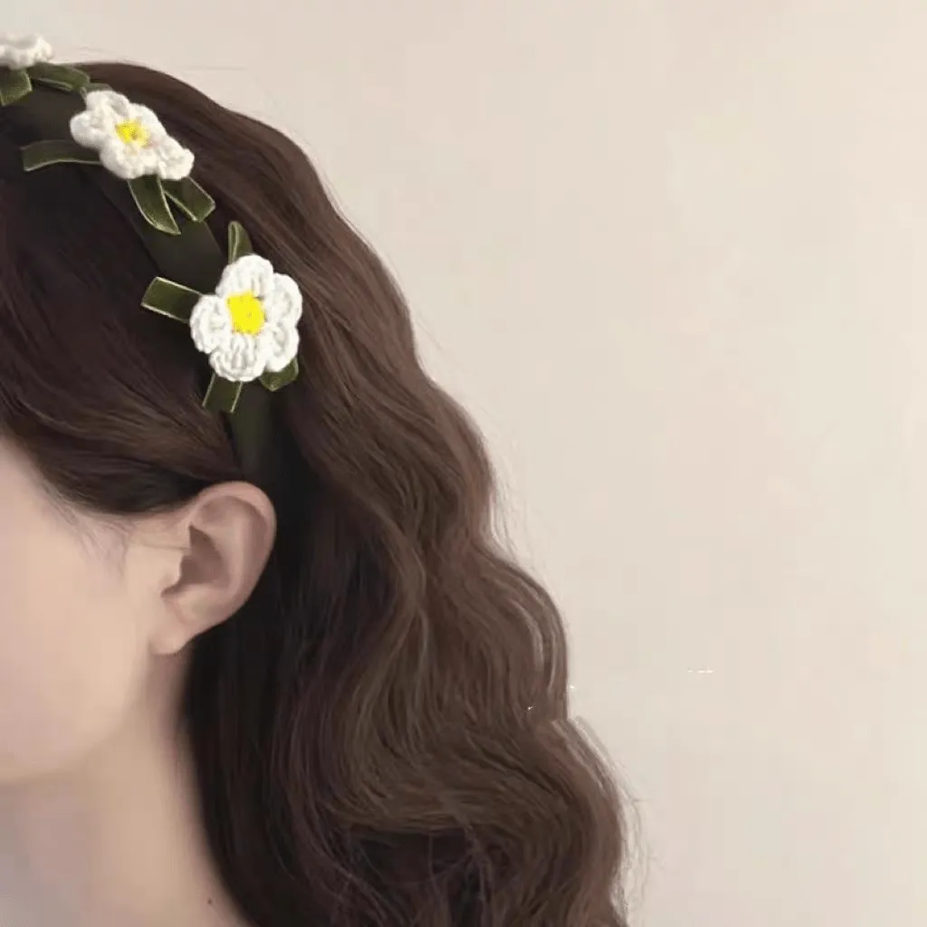 Handmade Crochet Flower Hair Band