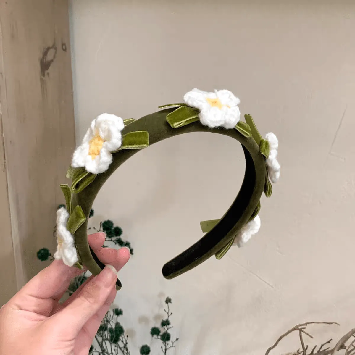 Handmade Crochet Flower Hair Band
