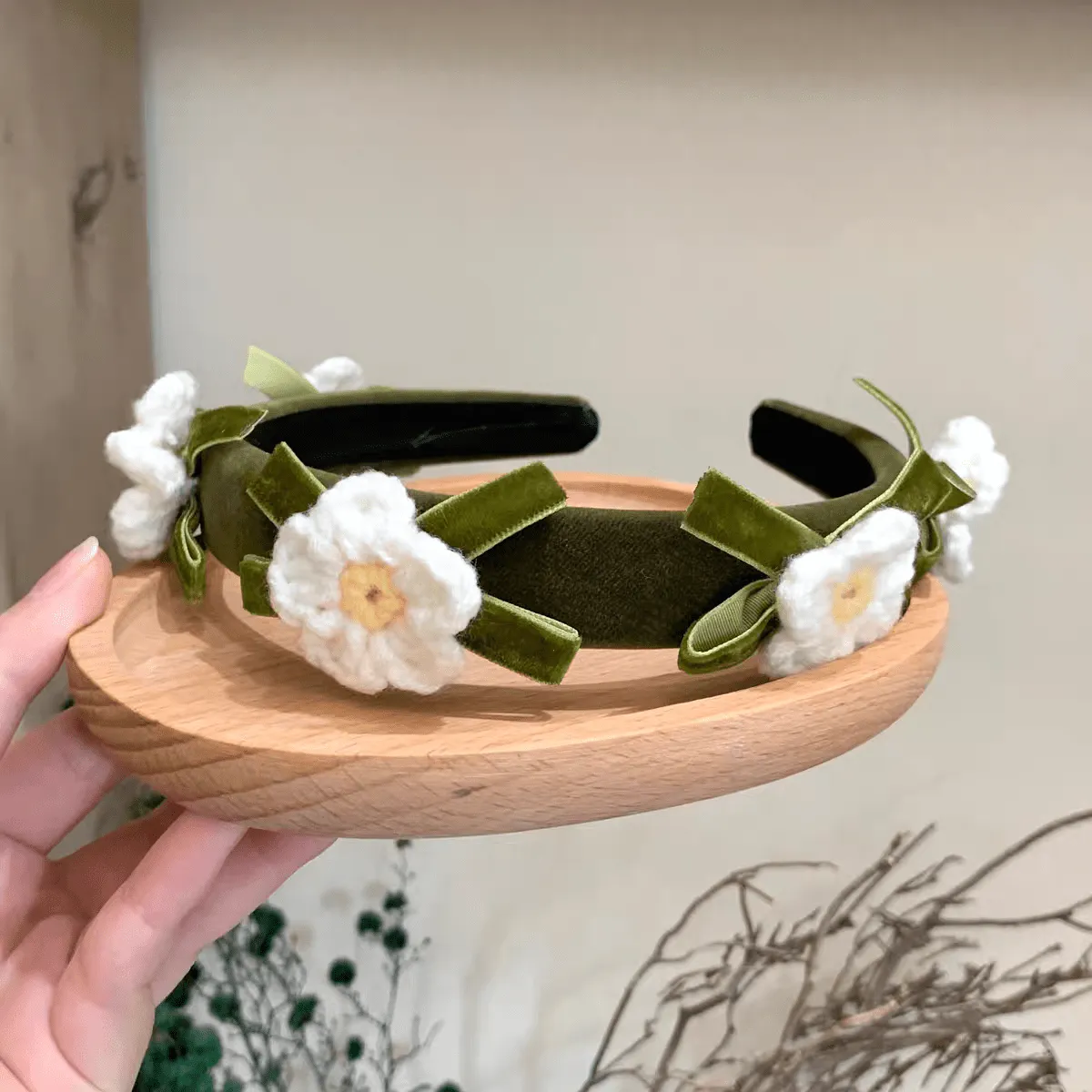 Handmade Crochet Flower Hair Band