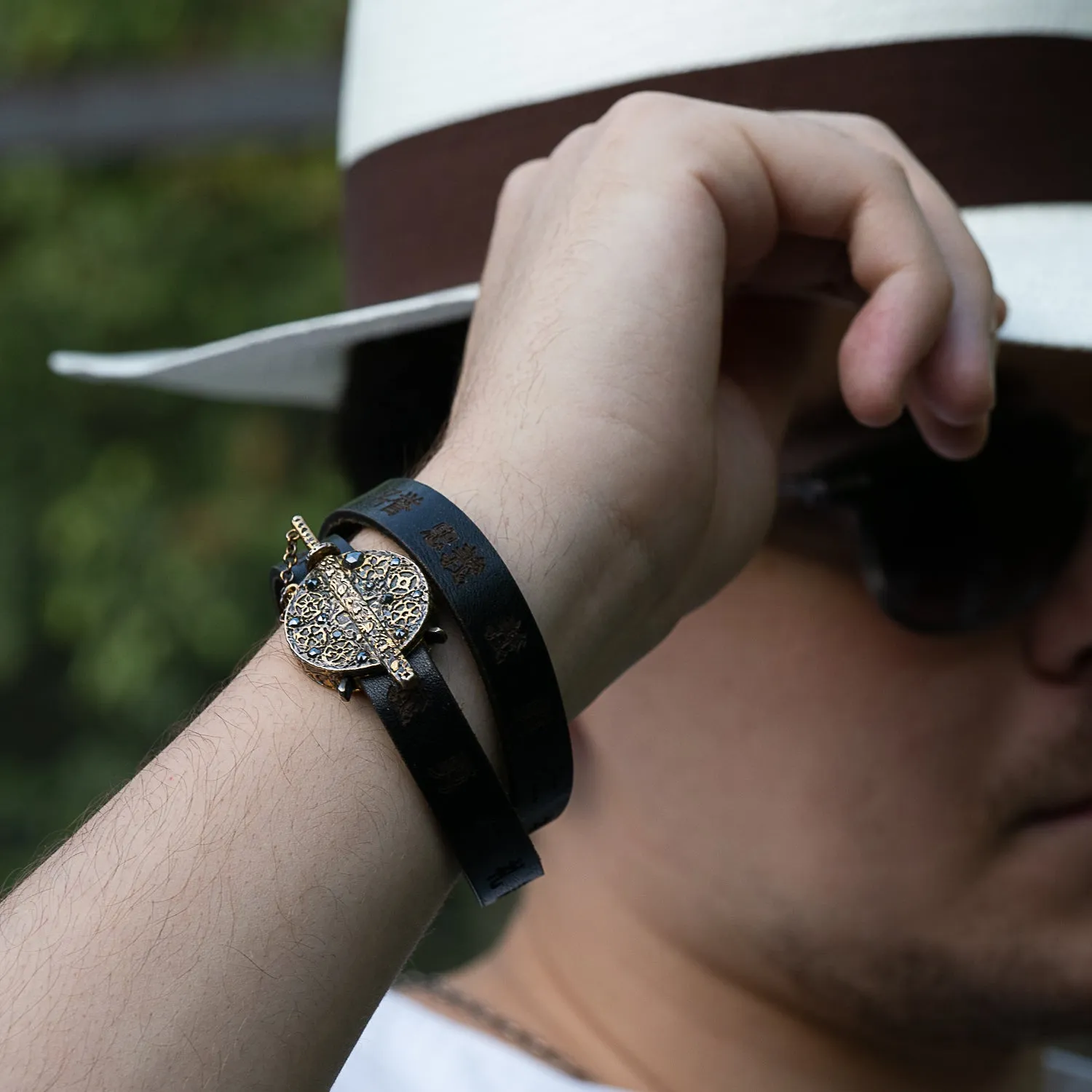 Handmade Gold And Diamond Bushido Bracelet