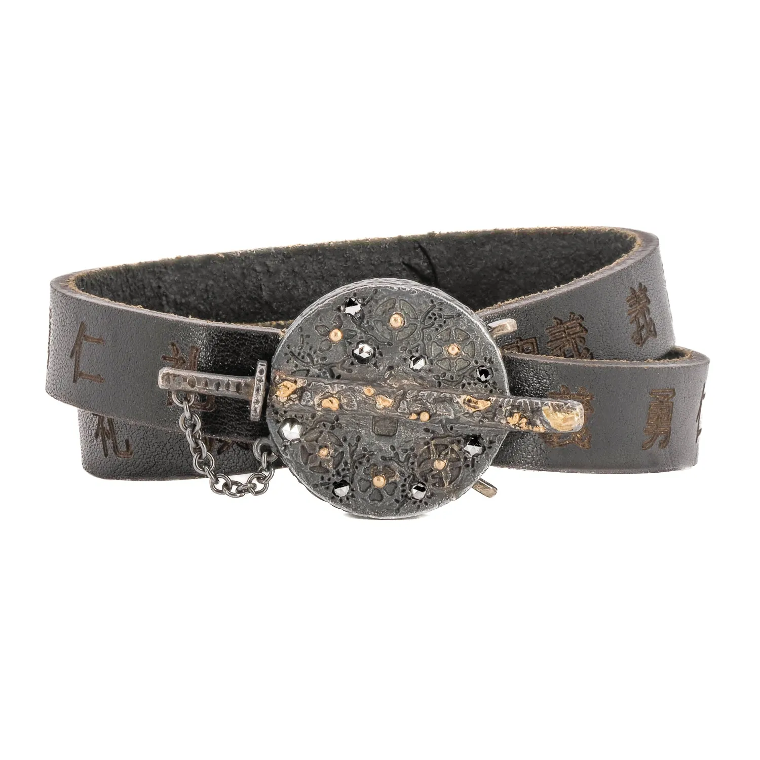 Handmade Gold And Diamond Bushido Bracelet