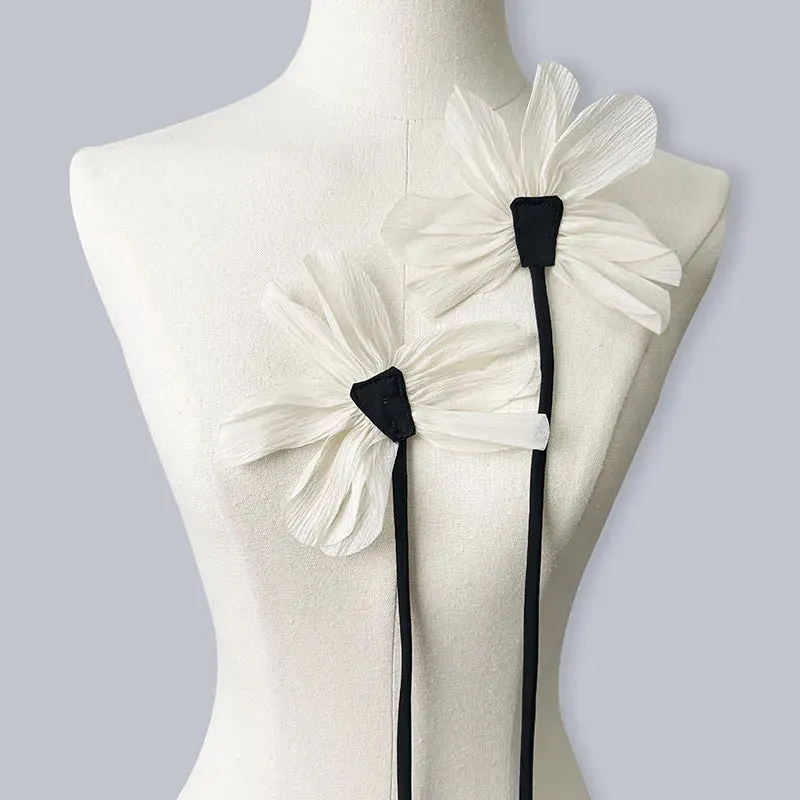 Handmade Lace Flower Brooch Set