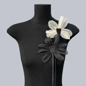 Handmade Lace Flower Brooch Set