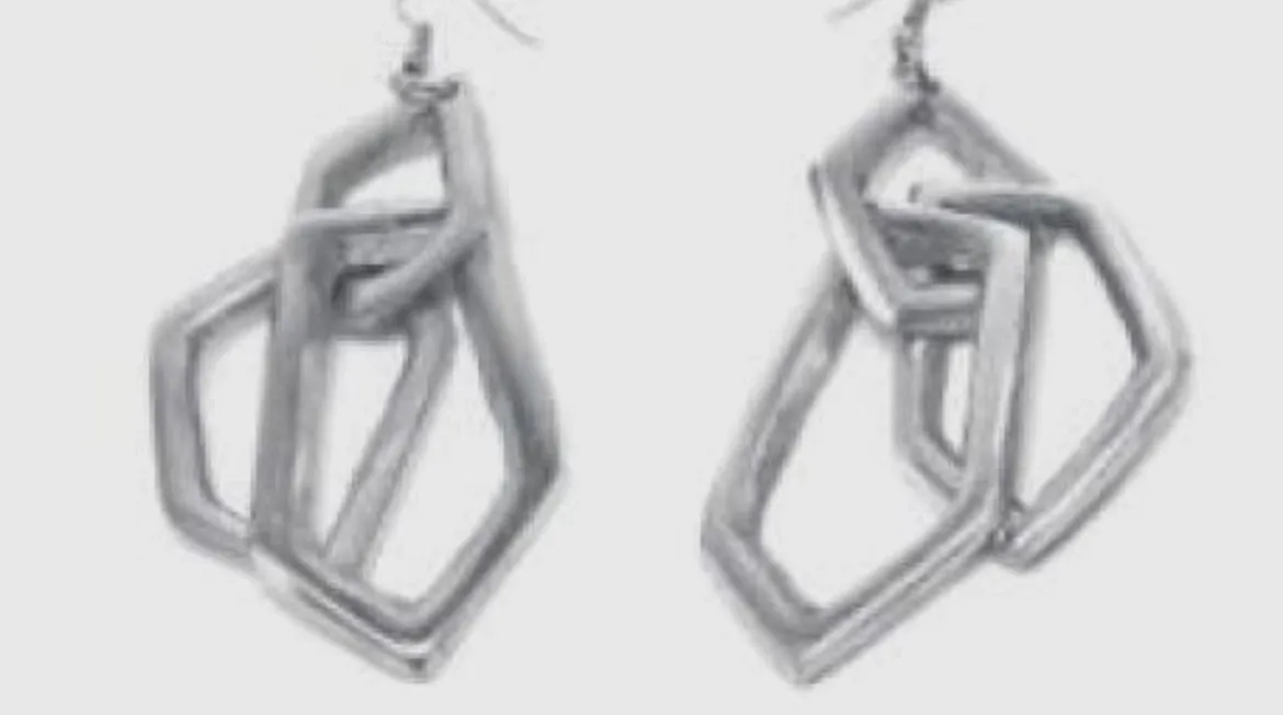 Handmade Large Dangling Earrings