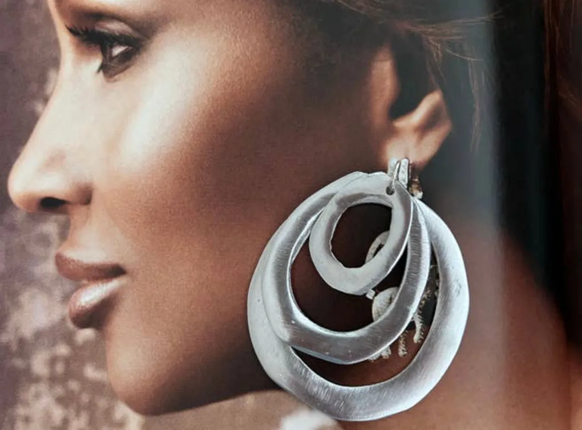 Handmade Large Dangling Earrings