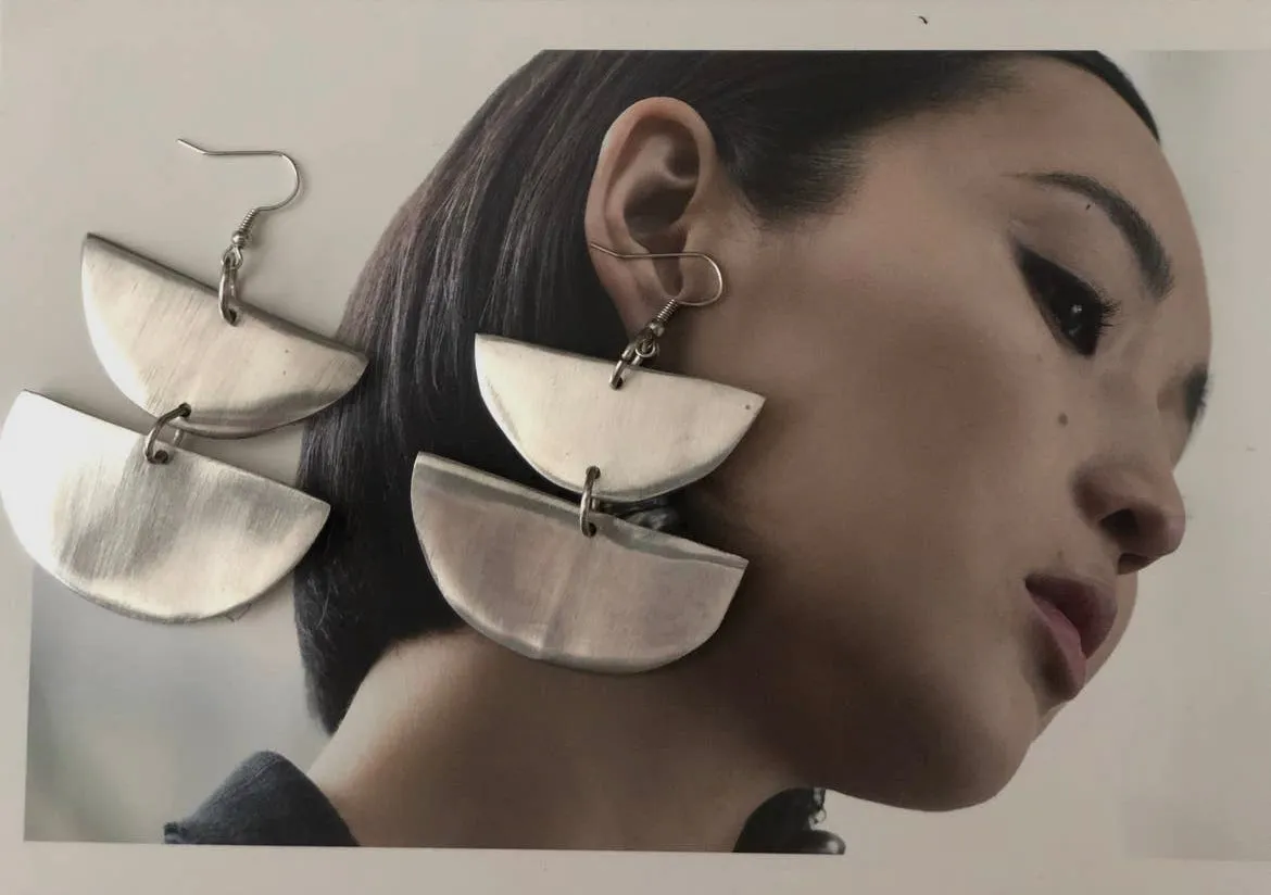 Handmade Large Dangling Earrings