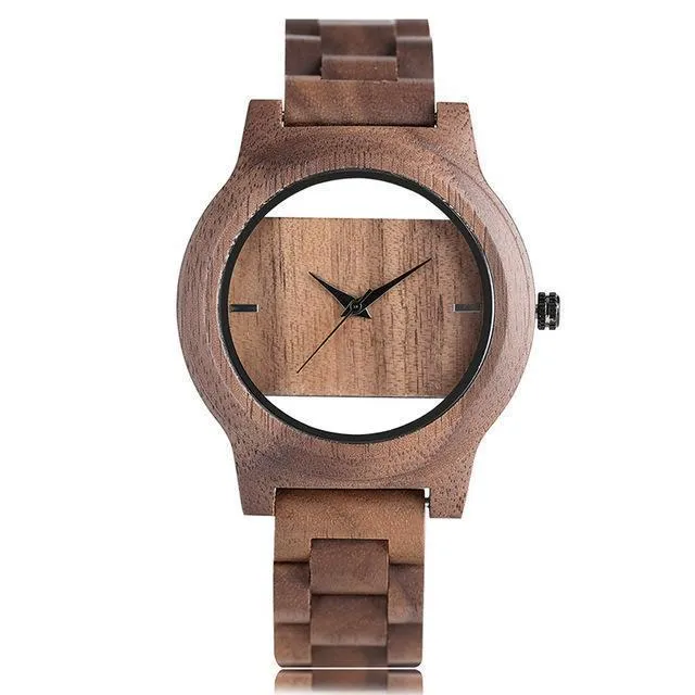 Handmade Natural Wood Hollow Wristwatch