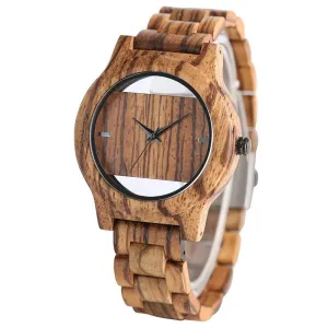 Handmade Natural Wood Hollow Wristwatch