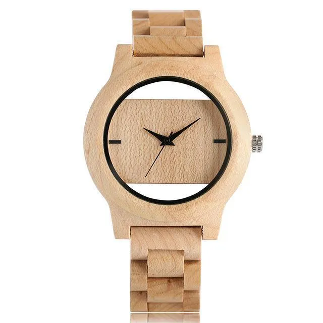 Handmade Natural Wood Hollow Wristwatch