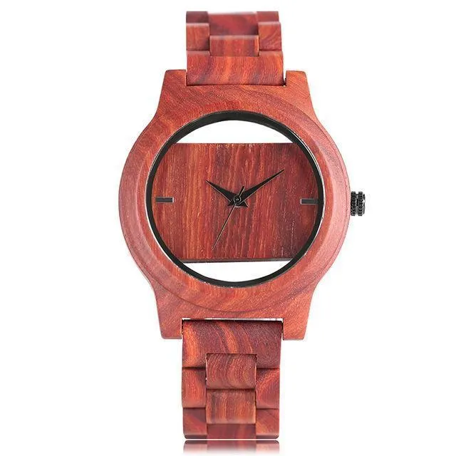 Handmade Natural Wood Hollow Wristwatch
