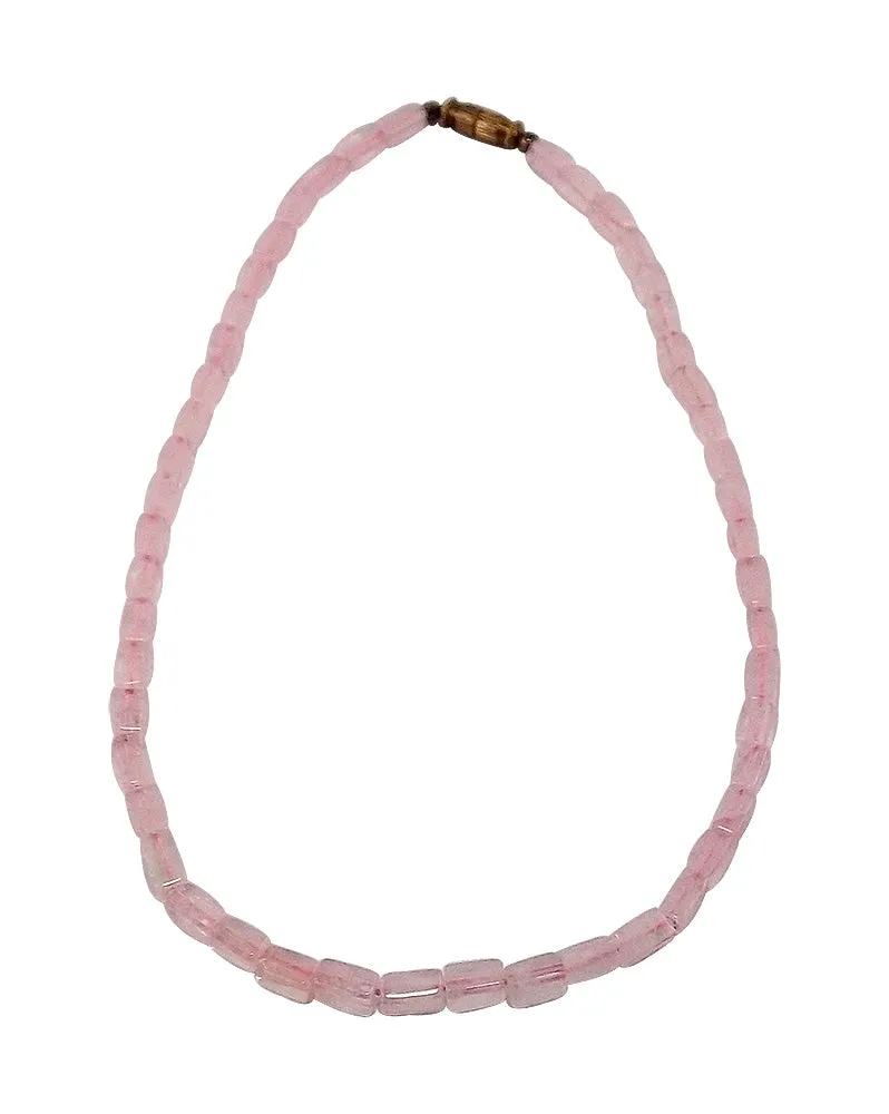 Handmade Rose Quartz Necklace 'Rozy Charm'