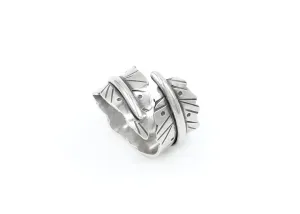 Handmade Sterling Silver Feather Ring