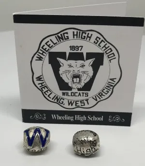 Handmade Sterling Silver "Wheeling High School" Bead