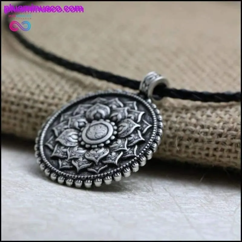 Handmade Tibetan Mandala Flower Necklace