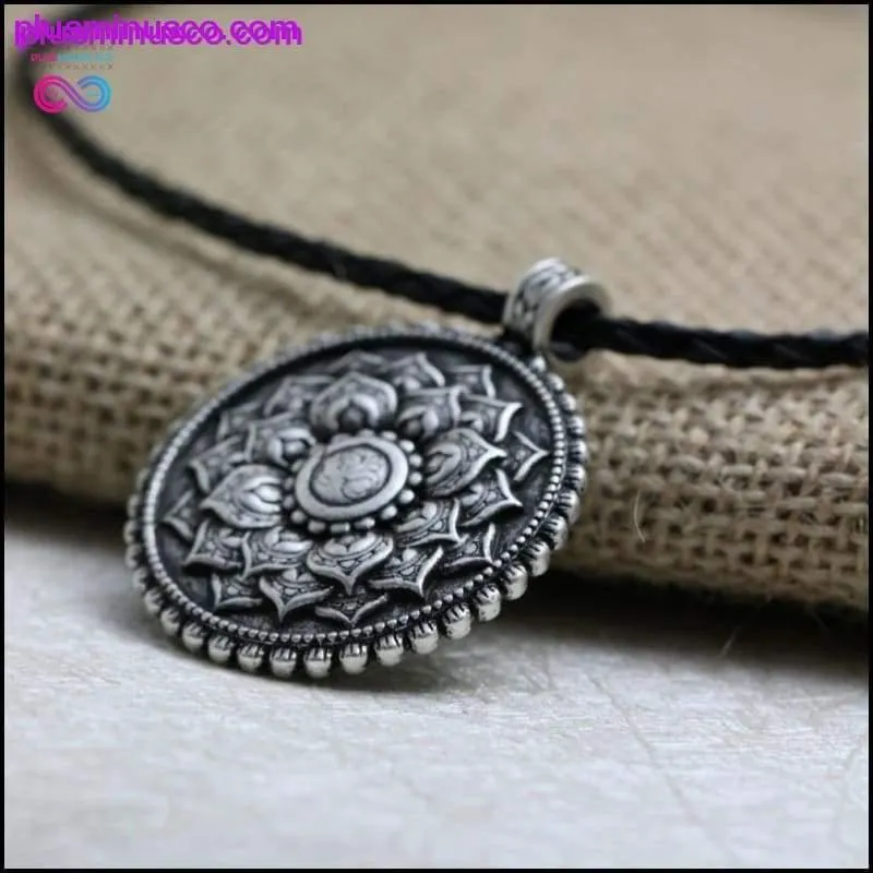 Handmade Tibetan Mandala Flower Necklace