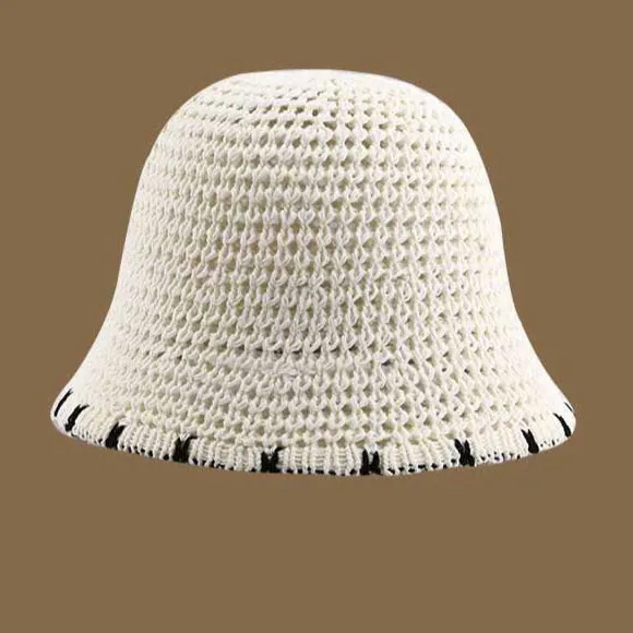 Handwoven Straw Bucket Hat | Breathable Summer Sun Hat
