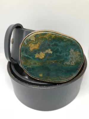 Heather Benjamin Blue-Green Ocean Jasper Belt