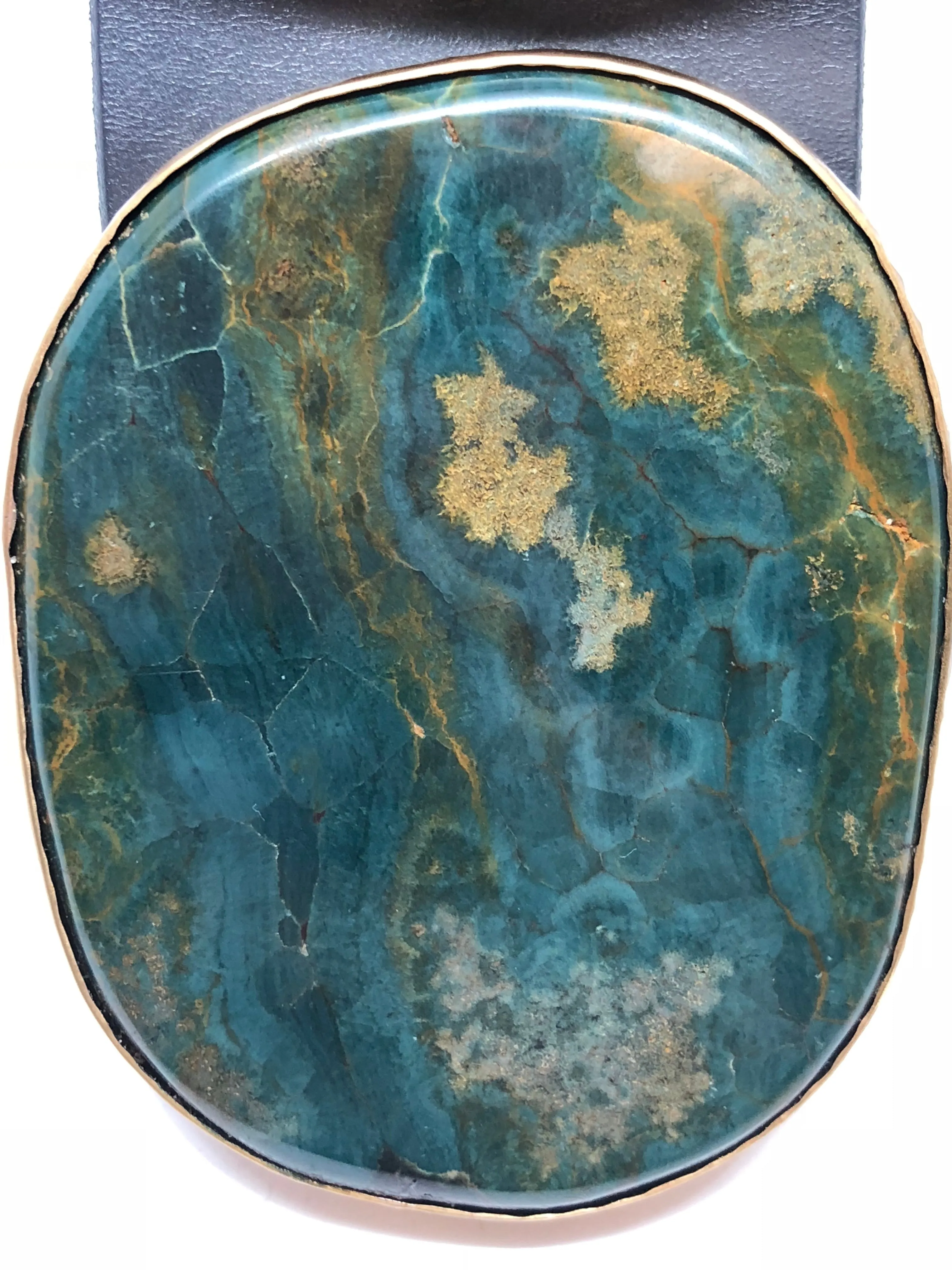 Heather Benjamin Blue-Green Ocean Jasper Belt