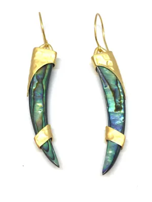 Heather Benjamin Hand carved Single Shard Earrings