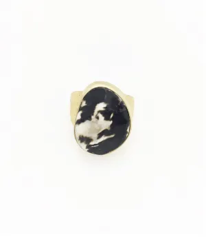 Heather Benjamin | Handmade Black and White Shell Ring