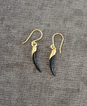 Heather Benjamin | Handmade Carved Black Horn Earring