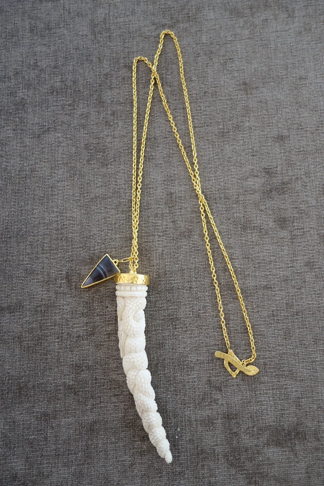 Heather Benjamin | Handmade Carved Deer Antler Necklace
