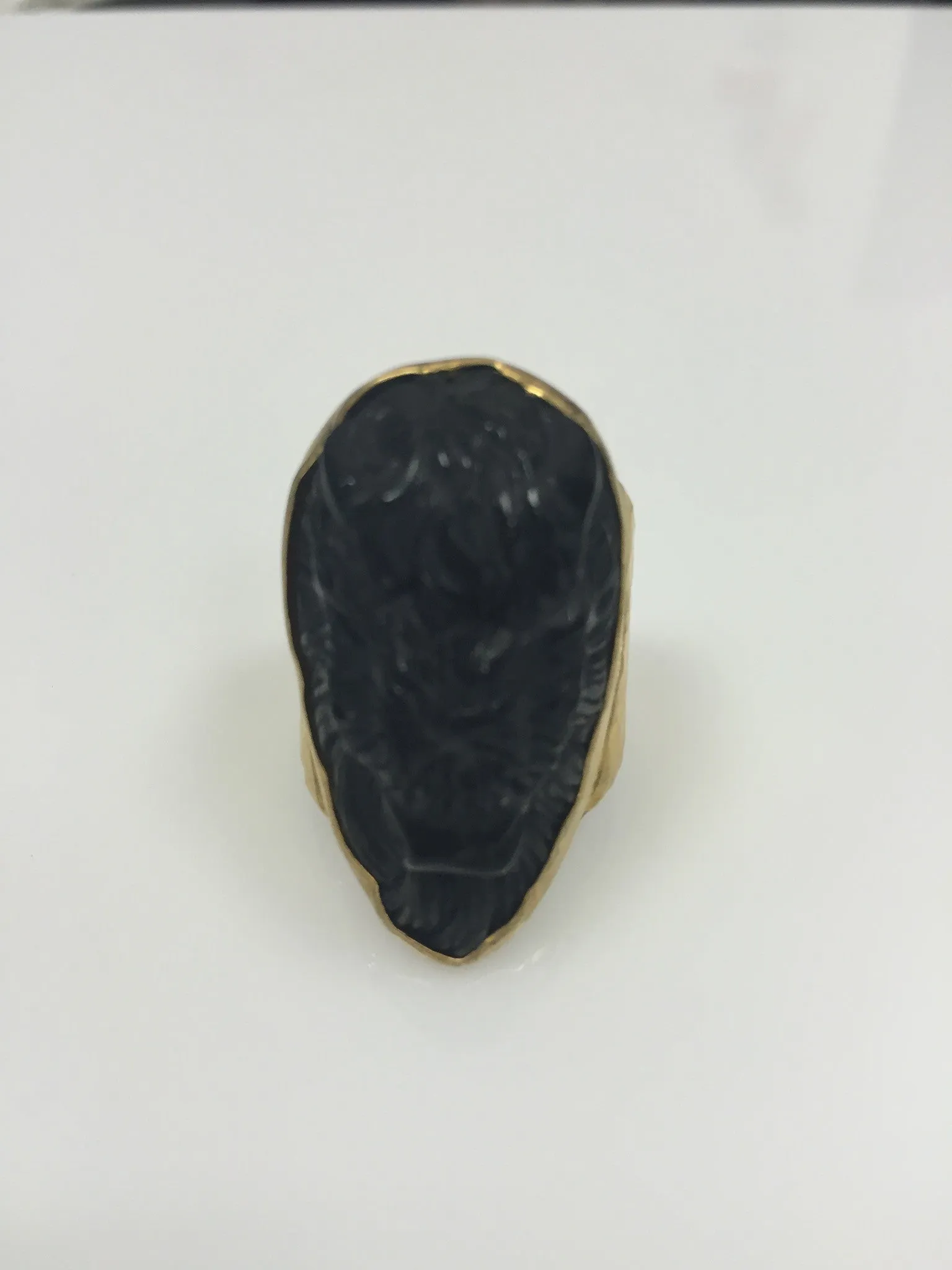Heather Benjamin | Handmade Carved Horn Bison Ring
