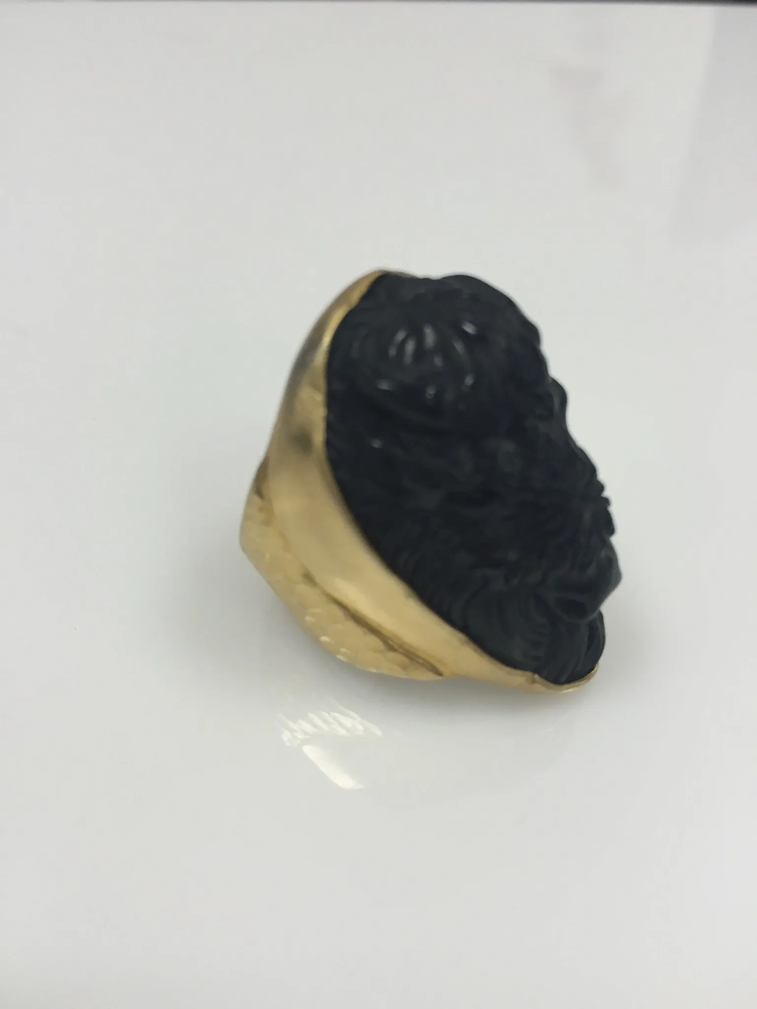 Heather Benjamin | Handmade Carved Horn Bison Ring