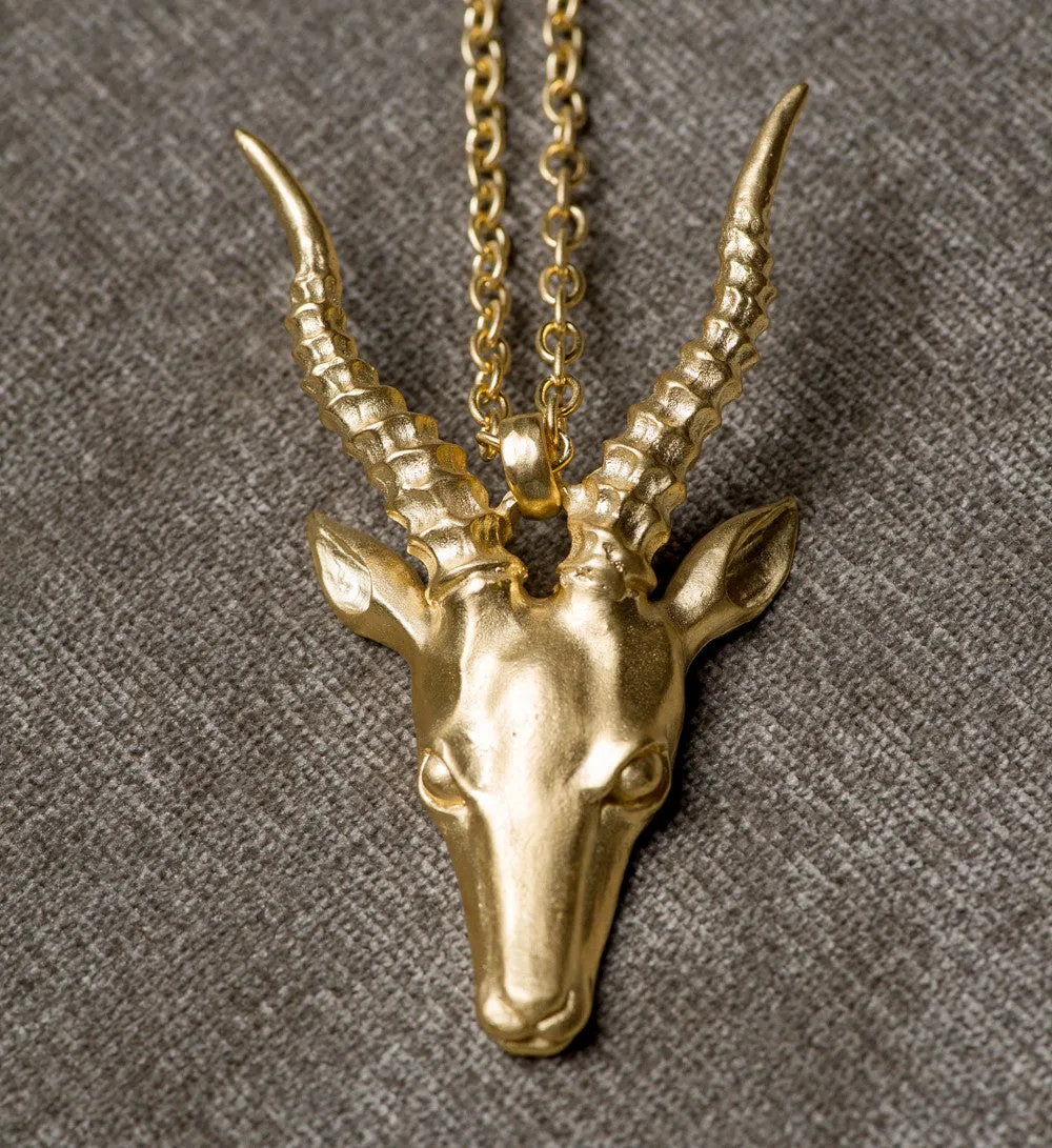 Heather Benjamin | Handmade Necklace with Carved Gazelle Pendant