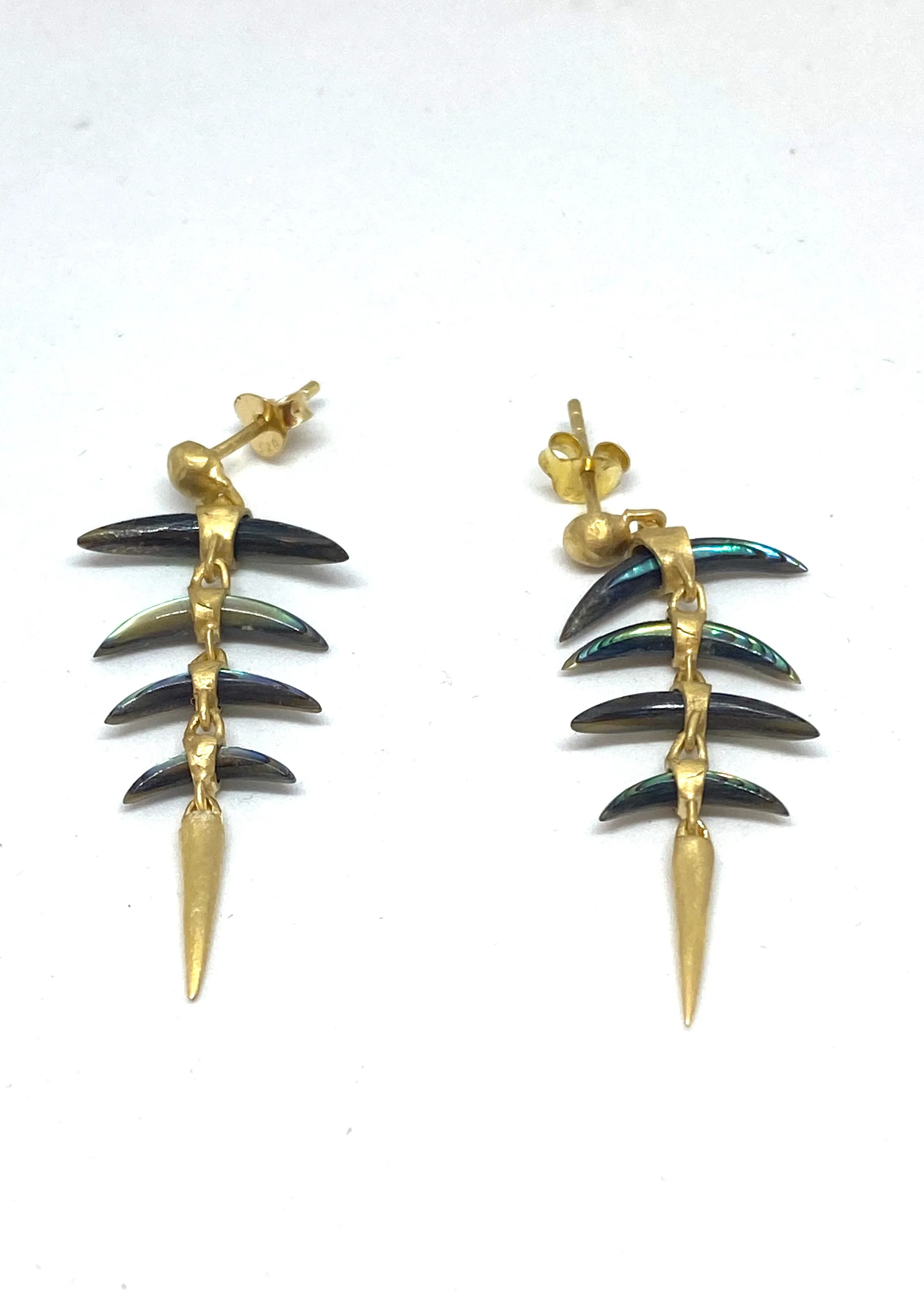 Heather Benjamin Handmade Paua Shell Stud Earring