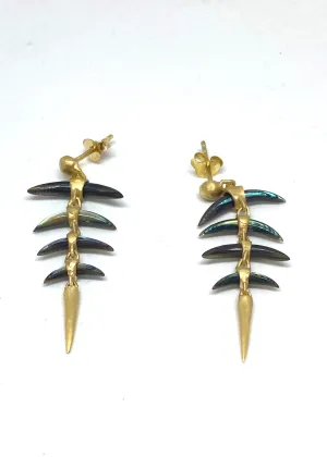 Heather Benjamin Handmade Paua Shell Stud Earring