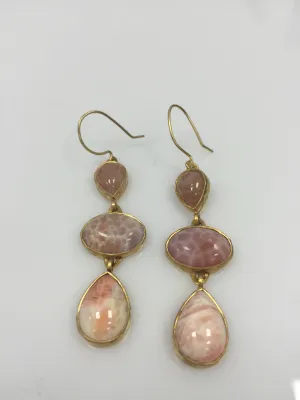 Heather Benjamin Handmade Snake and Asian Agate Earring