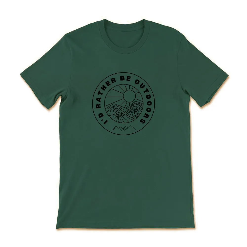 I'd Rather Be Outdoors Cotton Tee