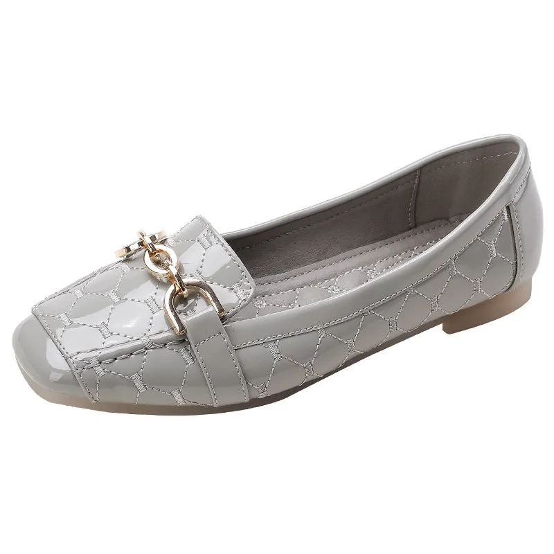 INSTOCK-Square toe flat comfortable women's shoes