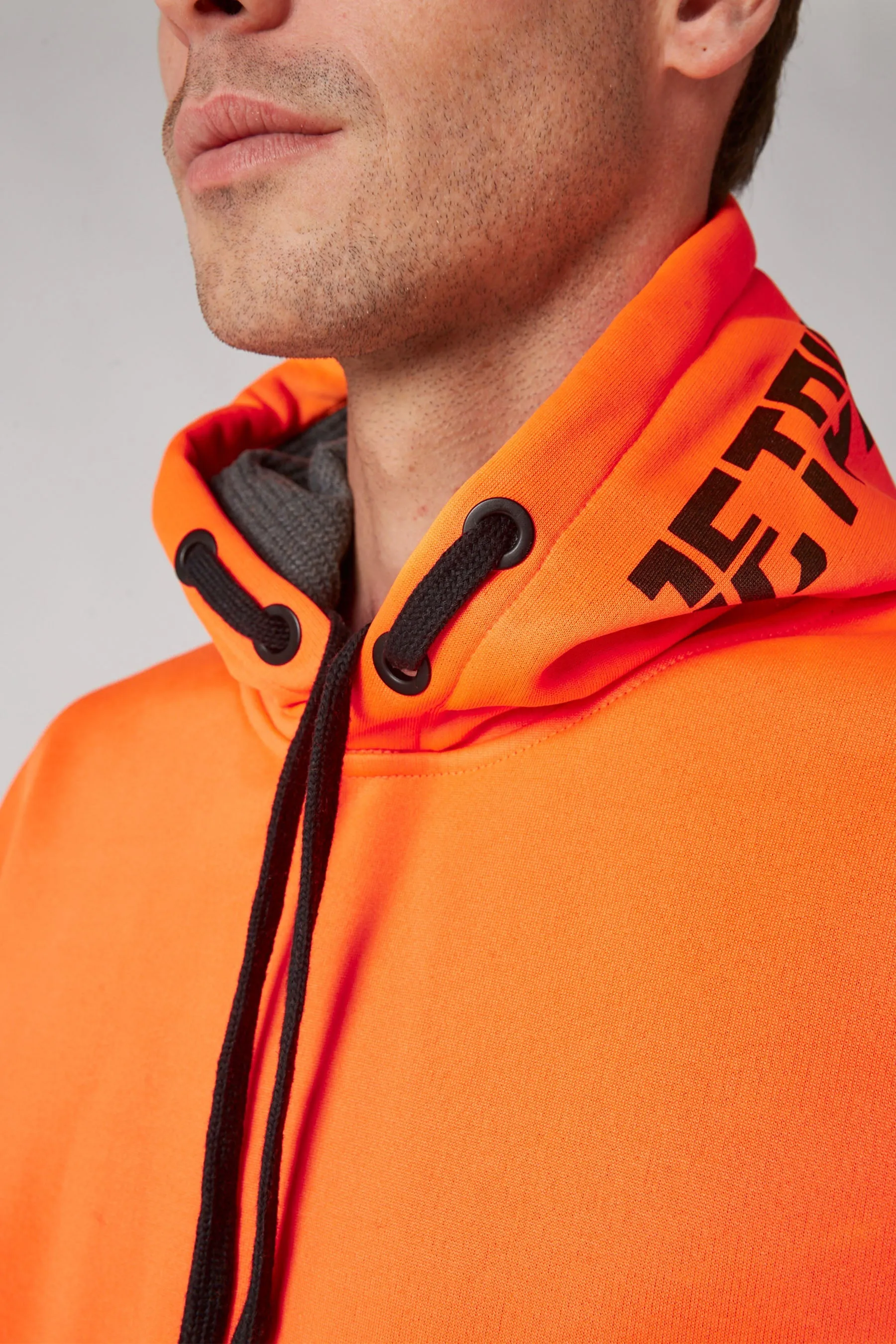 Jetpilot Sparked Mens Pullover Hoodie - Hi Vis Orange