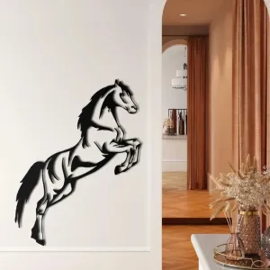 Jumping Horse Metal Wall Art