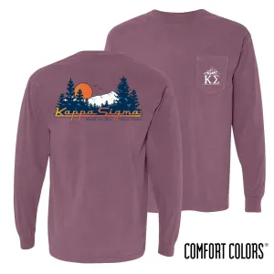 Kappa Sig Berry Retro Wilderness Long Sleeve Pocket Tee