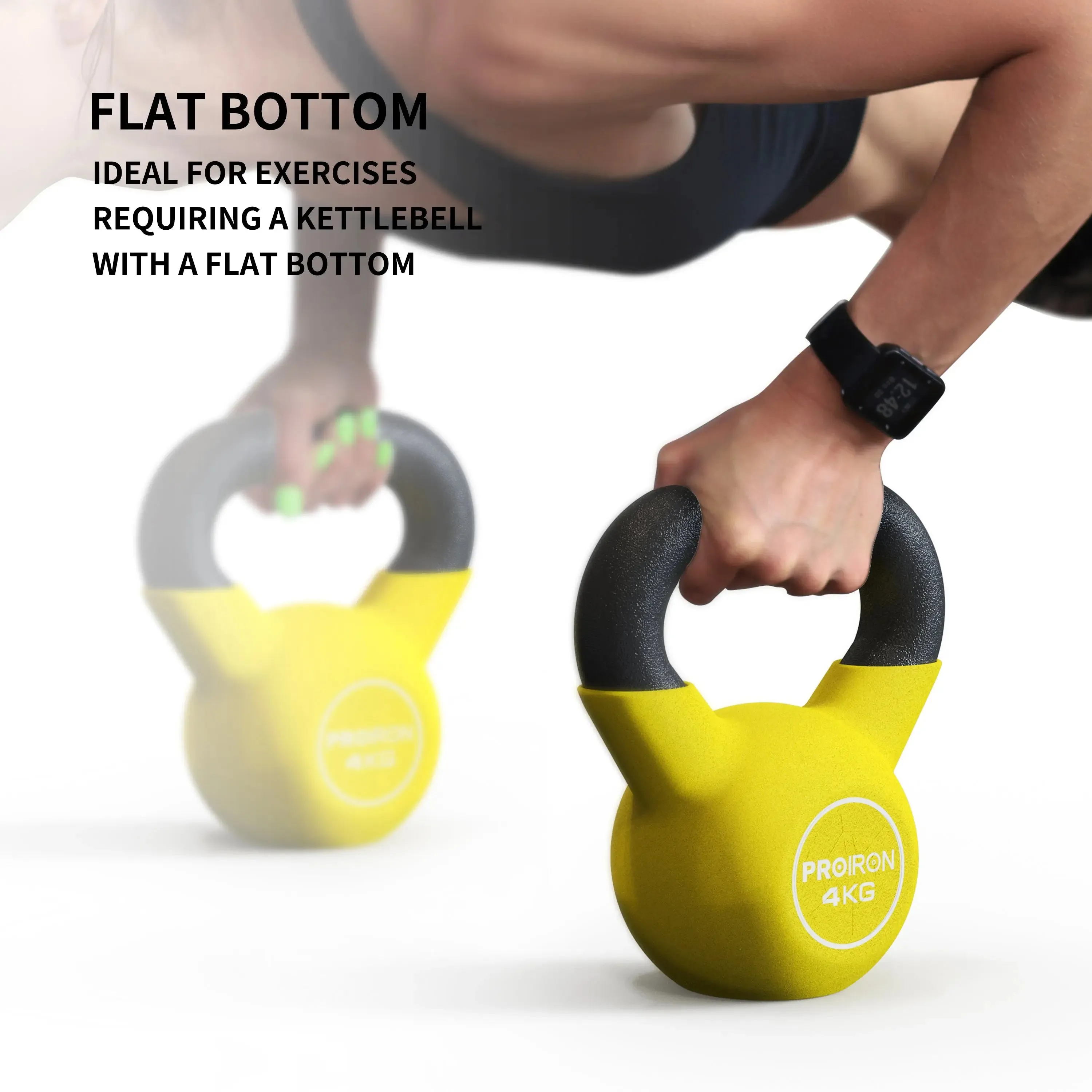 Kettlebell- Cast Iron Core with Neoprene Coated - 4/6/8/10/12/16KG