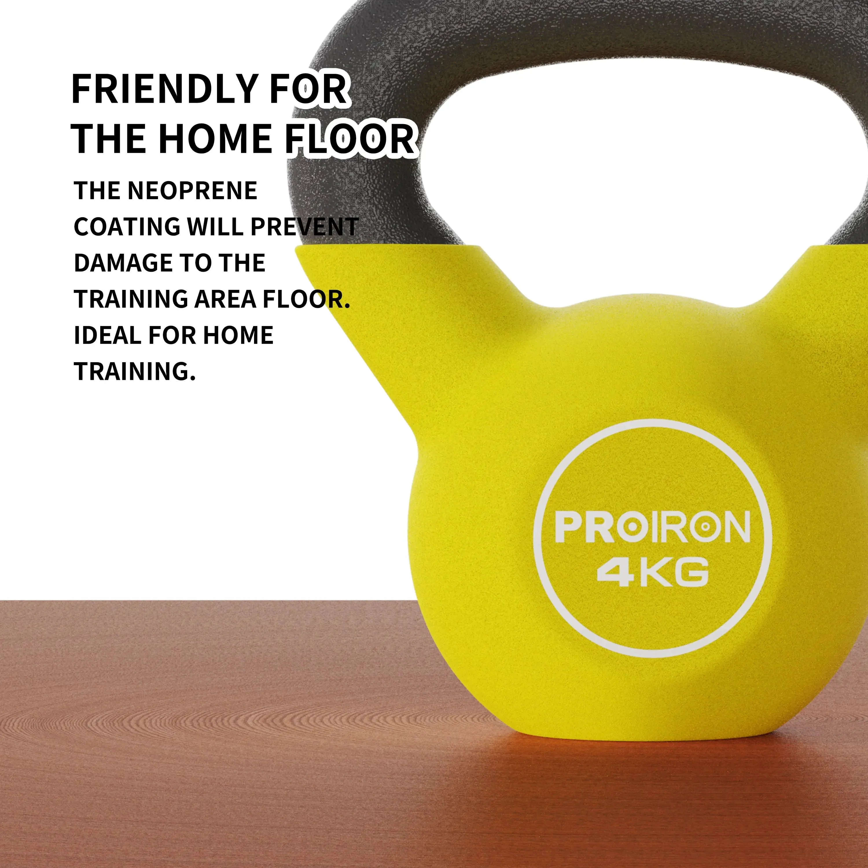 Kettlebell- Cast Iron Core with Neoprene Coated - 4/6/8/10/12/16KG