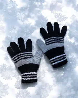 Kids Black Gloves