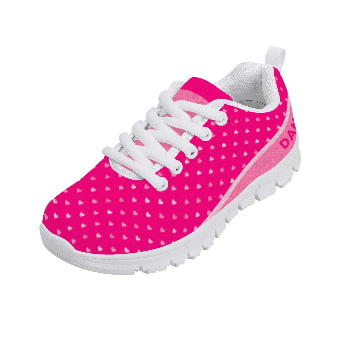 Kids Dance Sneakers - Pink Hearts