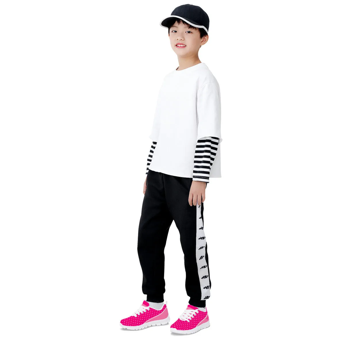 Kids Dance Sneakers - Pink Hearts