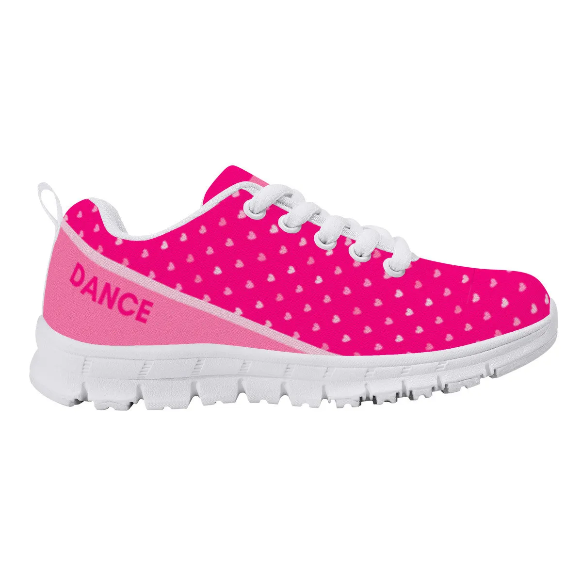 Kids Dance Sneakers - Pink Hearts