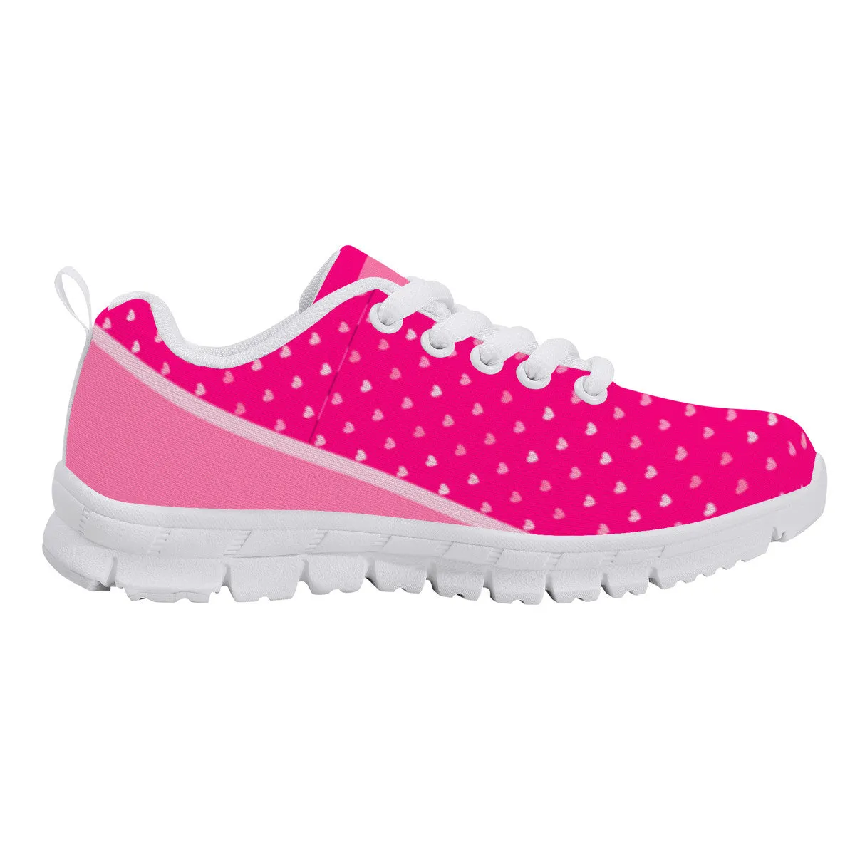Kids Dance Sneakers - Pink Hearts