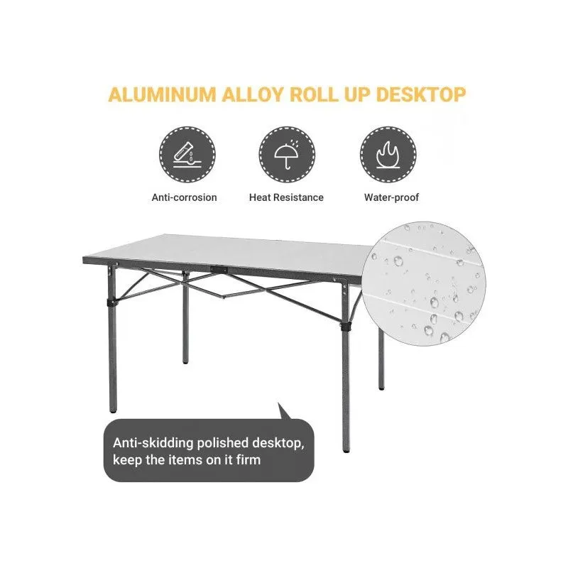 KingCamp - Lightweight Aluminum Alloy Folding Roll Up Table - SLH